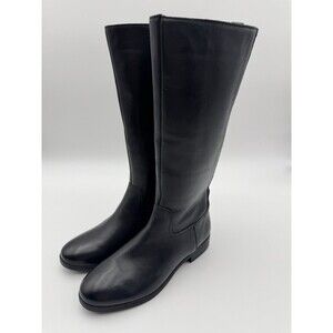 Aldo Women's Black Round Toe Zip Knee High Boots Size 6/36